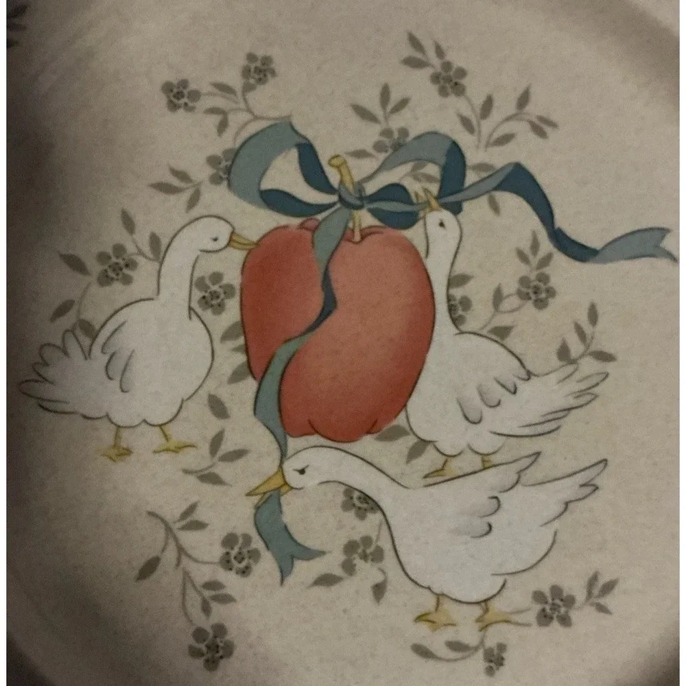 International Stoneware Marmalade Goose Serving Plate 12.25